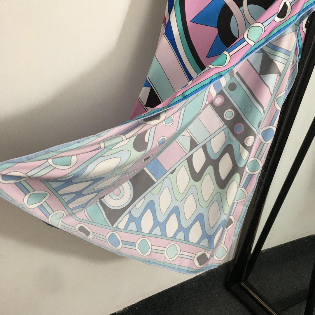 Emilio Pucci 3-Piece Geometric Bikini & Sarong Wrap Set