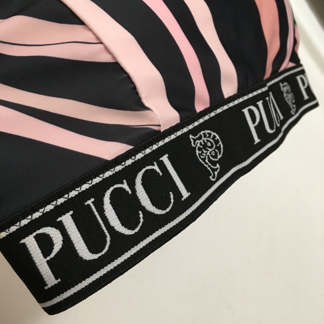 Pucci Print Pink Swirl Activewear Set – Bra & Leggings Yoga Outfit