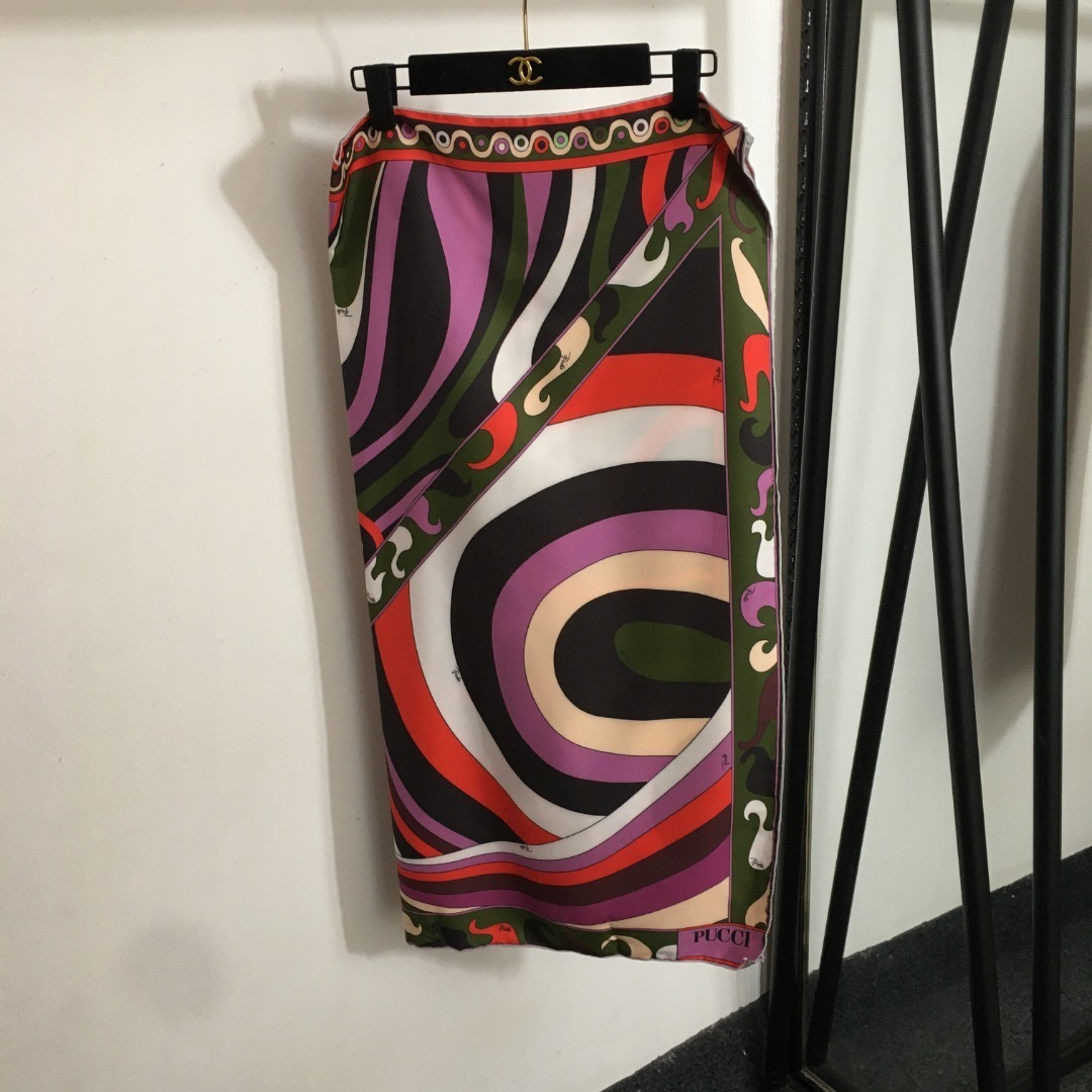 Vintage Emilio Pucci Print One-Piece Swimsuit & Skirt Set