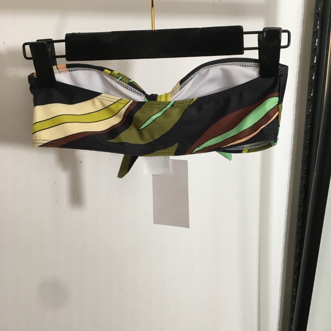 Pucci Abstract Swirl Print Bandeau & Leggings Set – Resort Wear