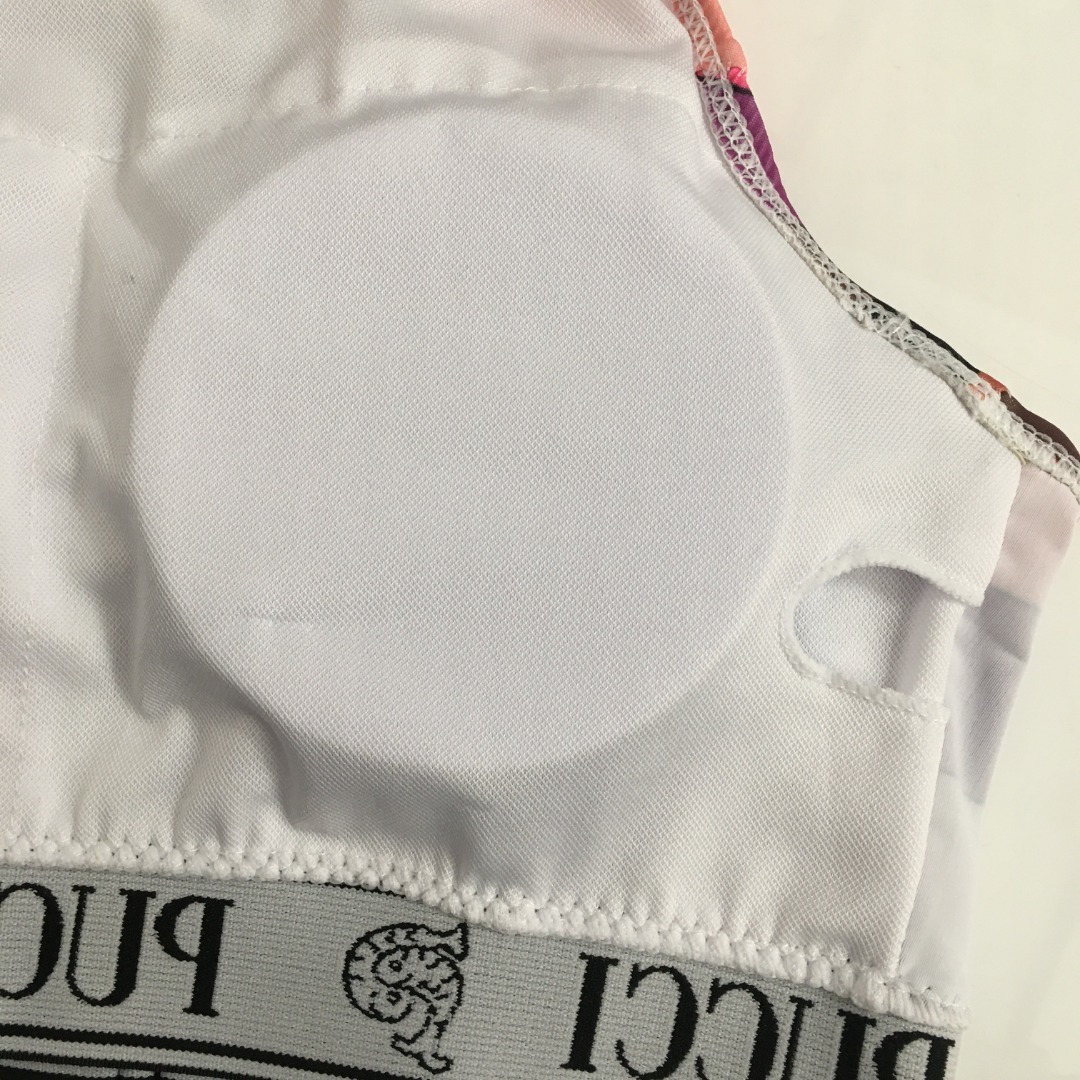 Pucci Abstract Print Activewear Set – Pink Sports Bra & Leggings