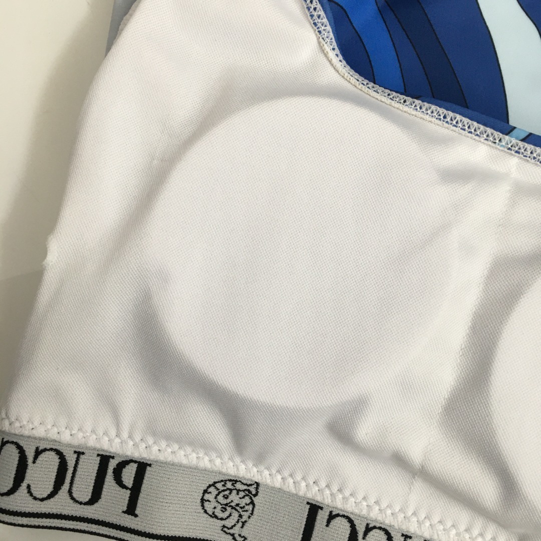 Psychedelic Blue Swirl Print Crop Top & Leggings Two-Piece Set