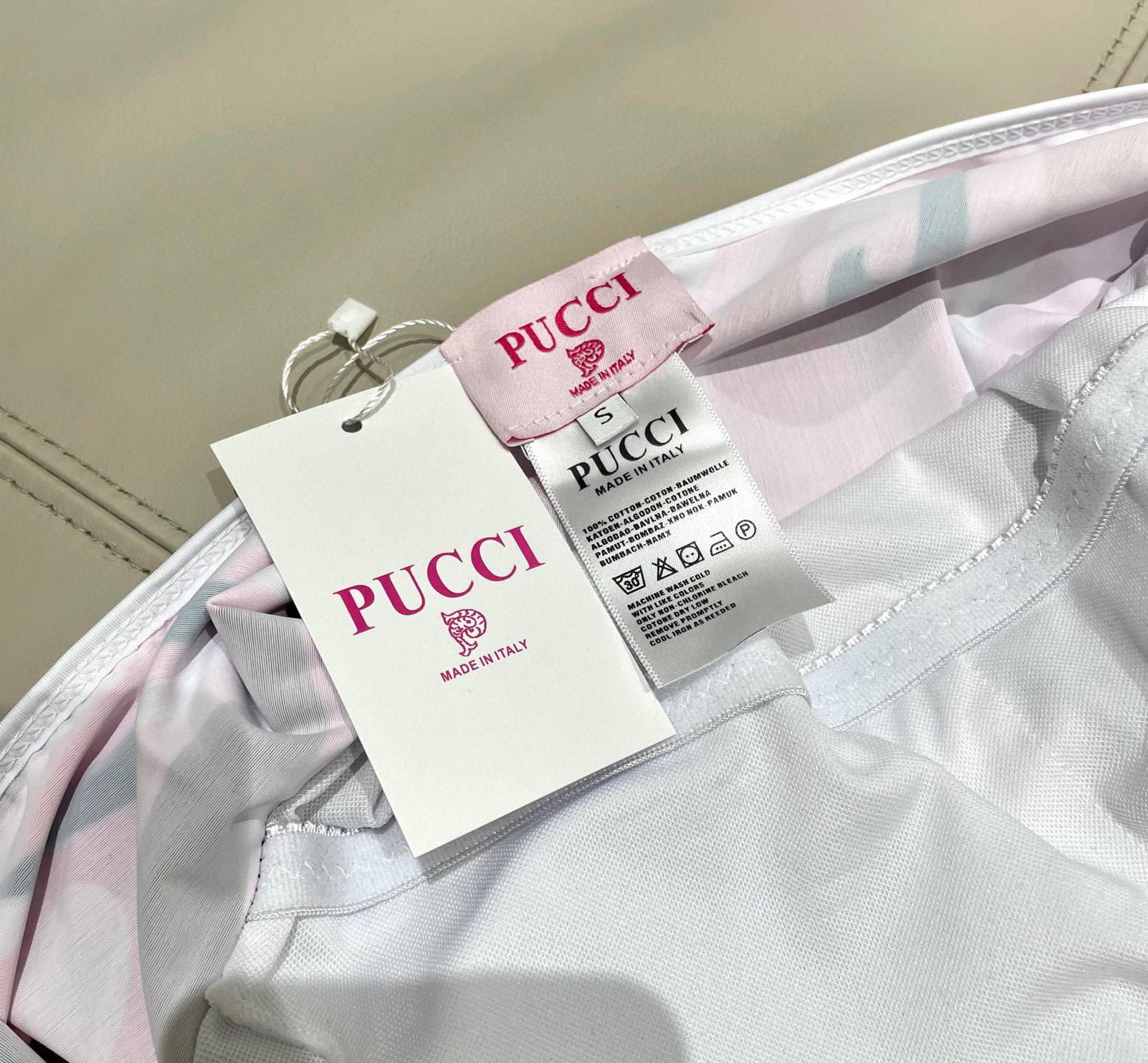 Pink Abstract Swirl Print Swimsuit & Matching Pareo Beach Set