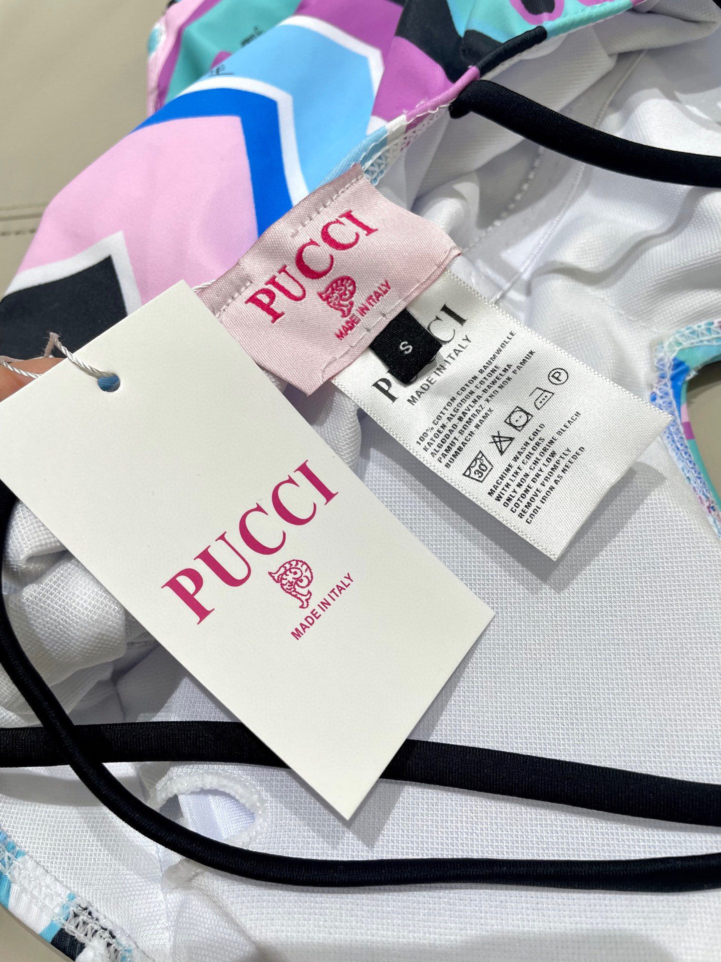 Deep V Plunge Geometric One-Piece Swimsuit | Resort Beachwear