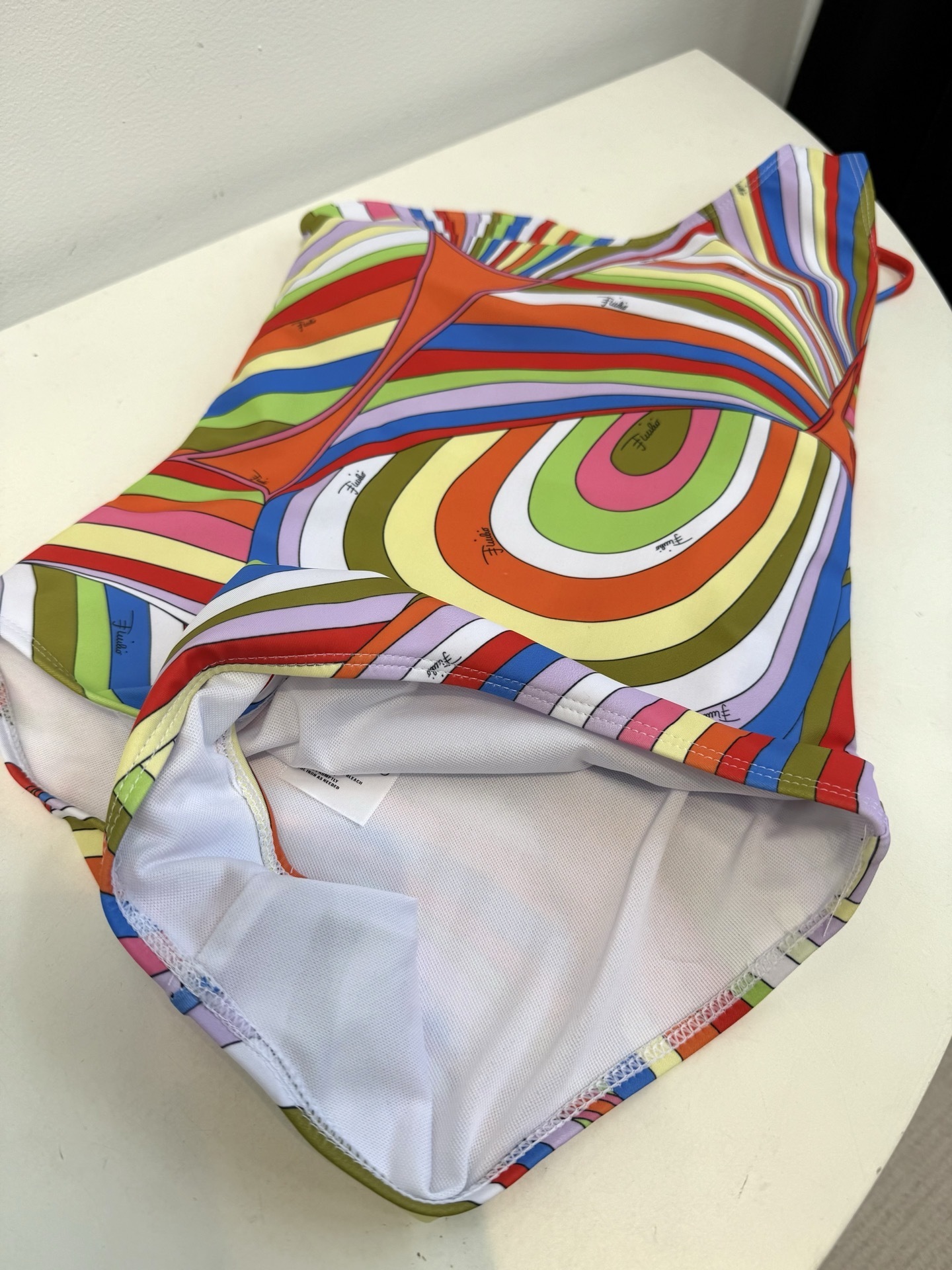 Vibrant One-Shoulder Psychedelic One-Piece Swimsuit