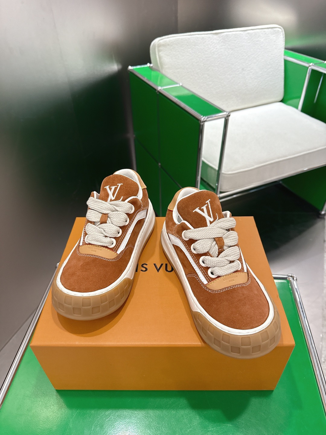 Louis Vuitton LV Skate Sneaker Brown Suede Luxury Men's Shoes