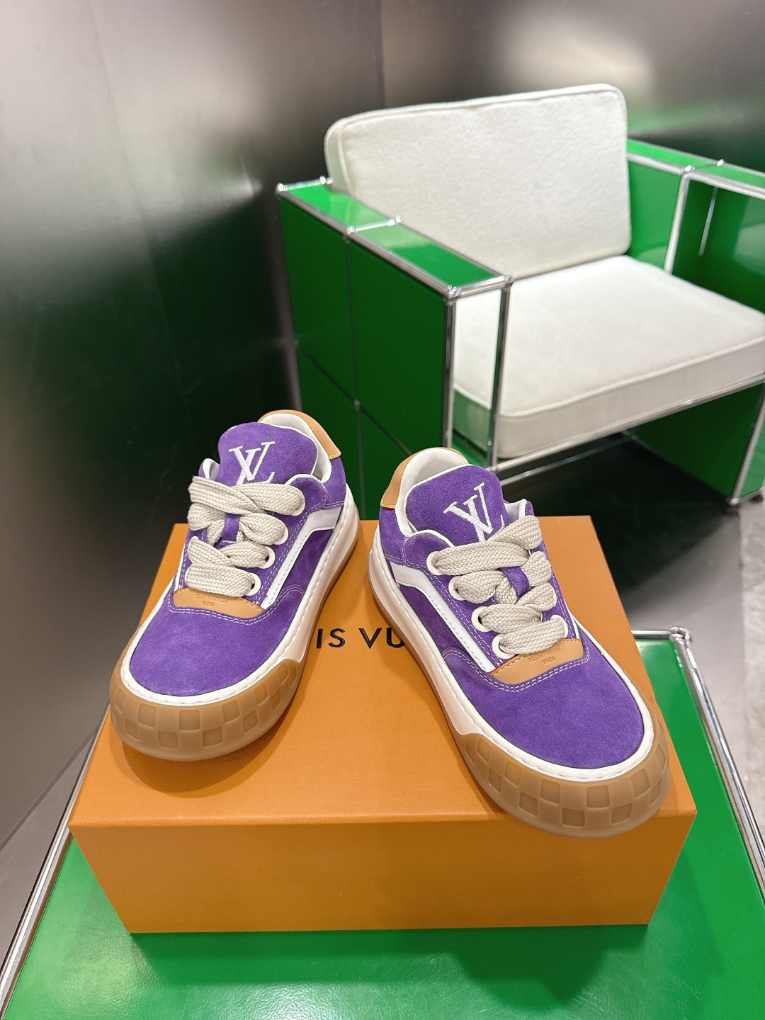 Louis Vuitton Skate Sneaker Purple Suede Designer Luxury Shoes