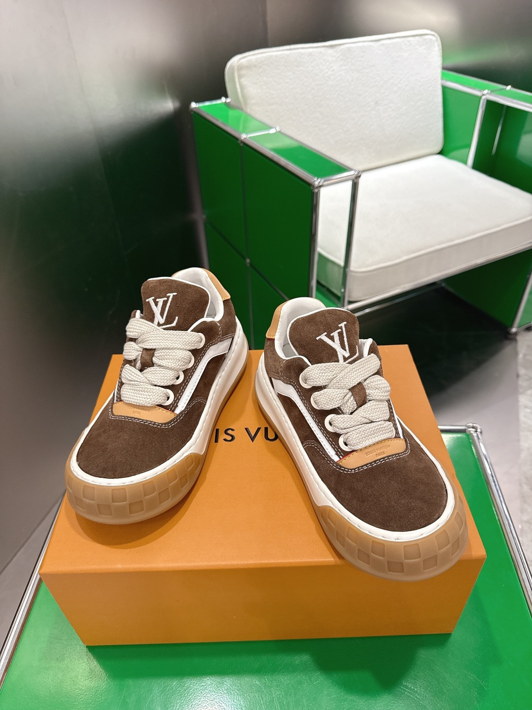 Louis Vuitton LV Skate Sneaker - Premium Brown Suede Luxury Shoes