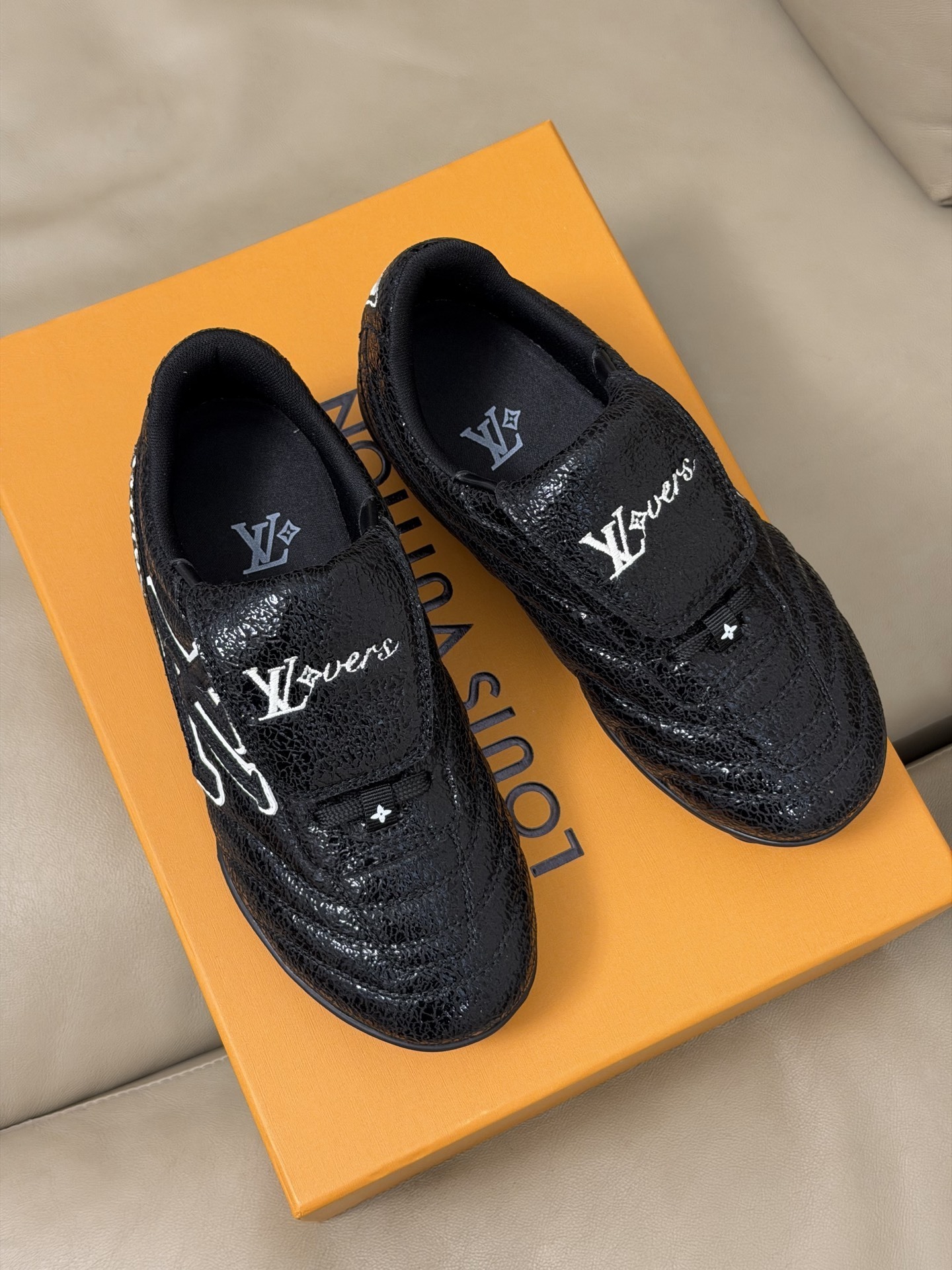 Louis Vuitton Black LV Lovers Football Sneakers - Luxury Mens Shoes
