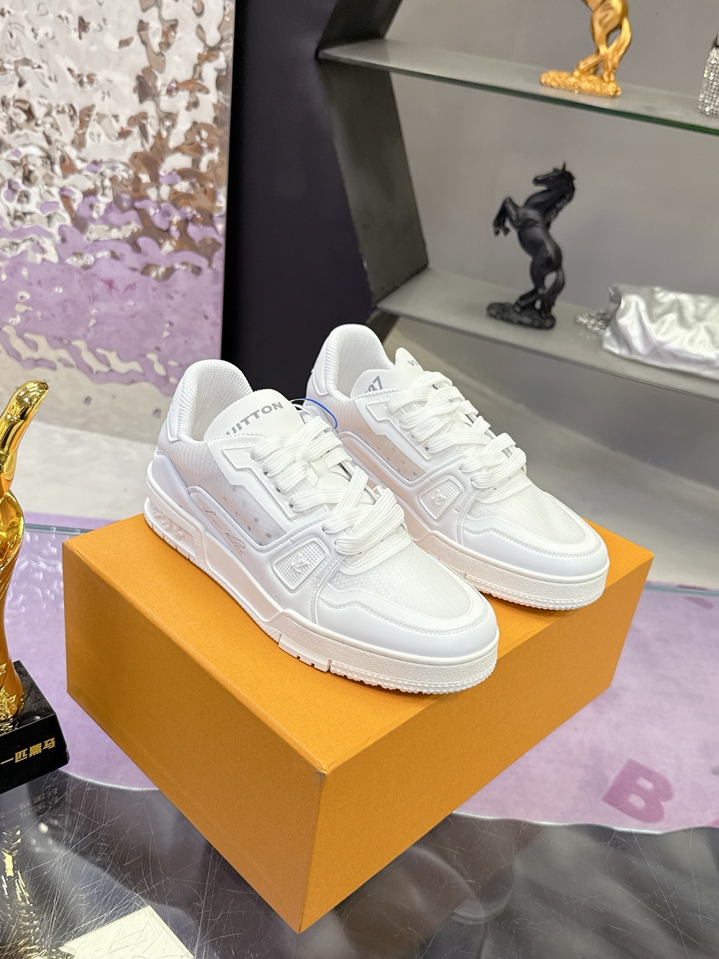 Louis Vuitton LV Trainer Sneakers - All White Luxury Men's Shoes