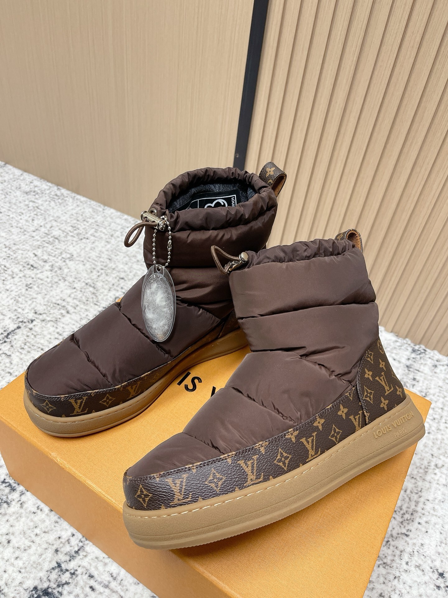 Louis Vuitton Pillow Comfort Puffer Boots - Brown Monogram