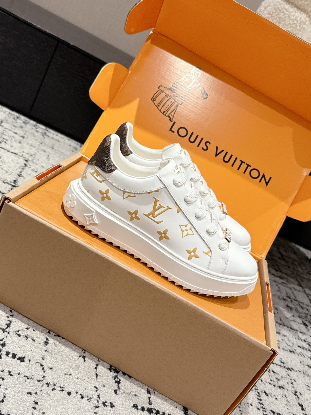 Louis Vuitton White Monogram Sneakers - Luxury Women's Footwear