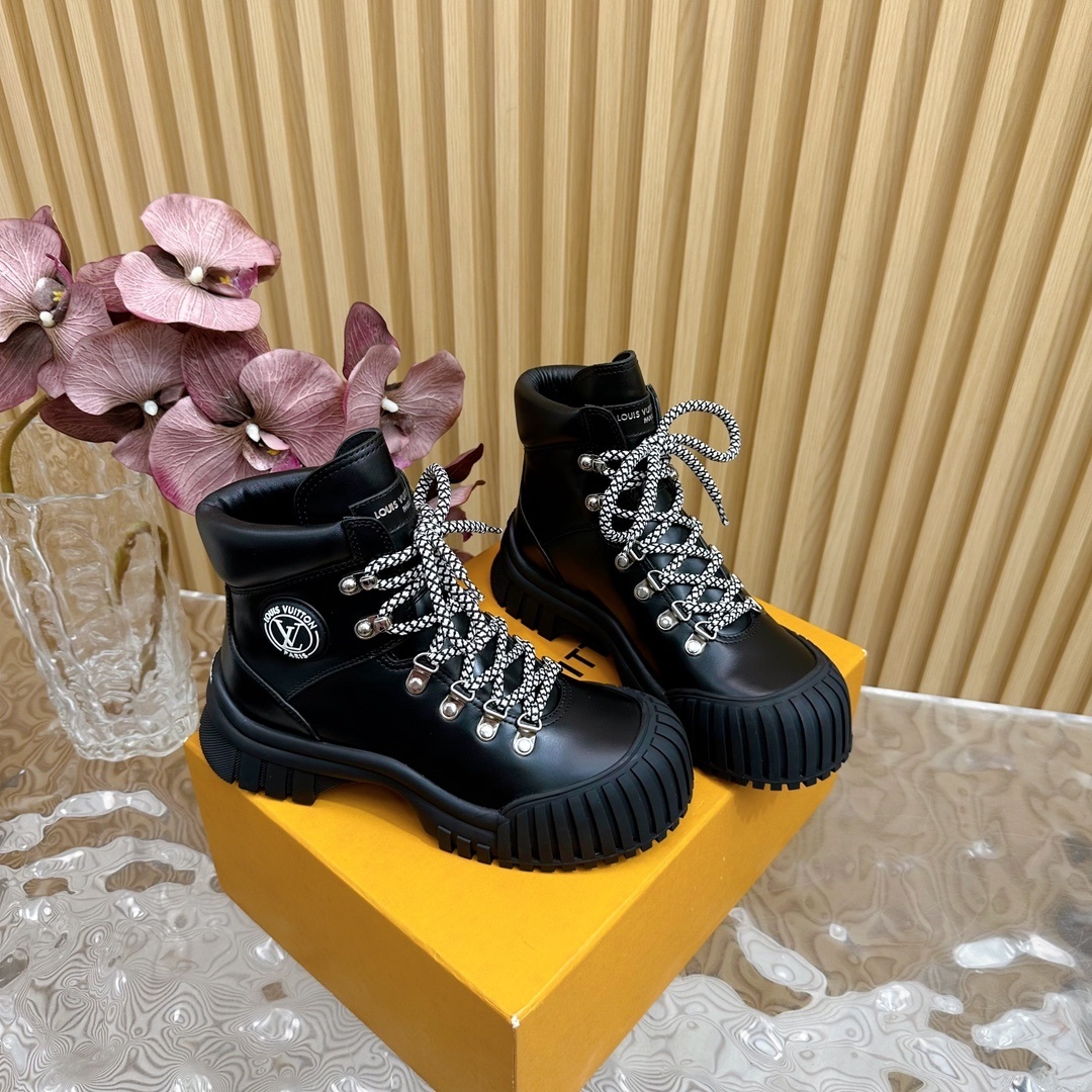 Louis Vuitton Territory Flat Ranger Boots - Premium Black Leather