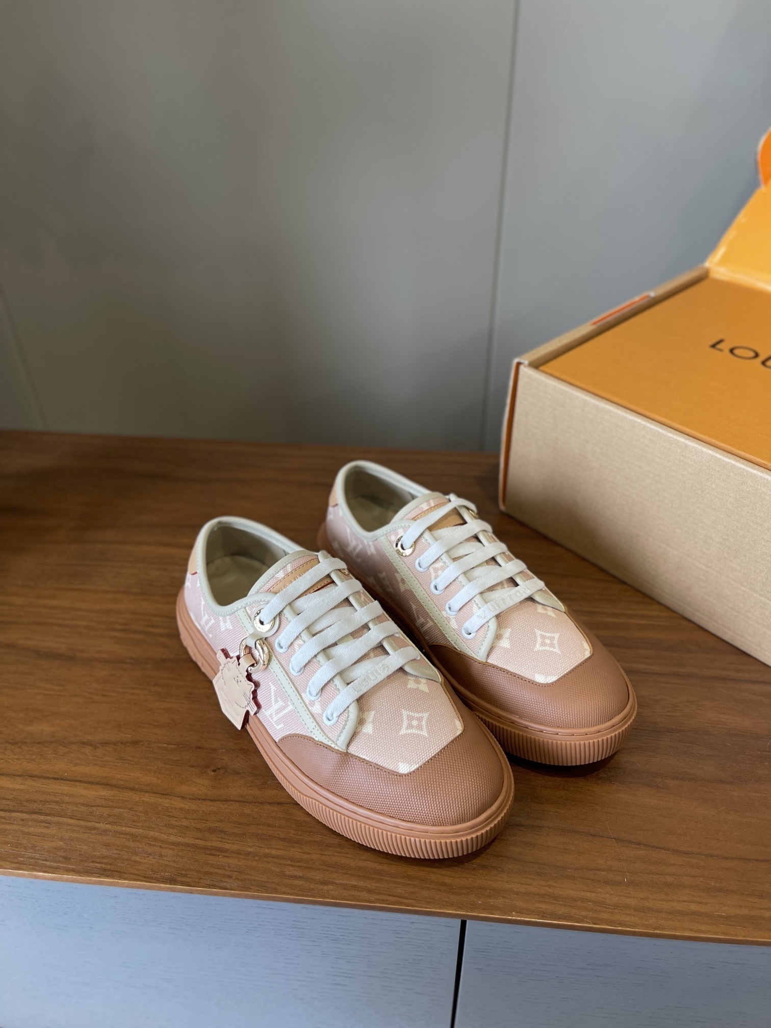 Louis Vuitton Pink Monogram Canvas Sneakers - Women's Luxury Shoes