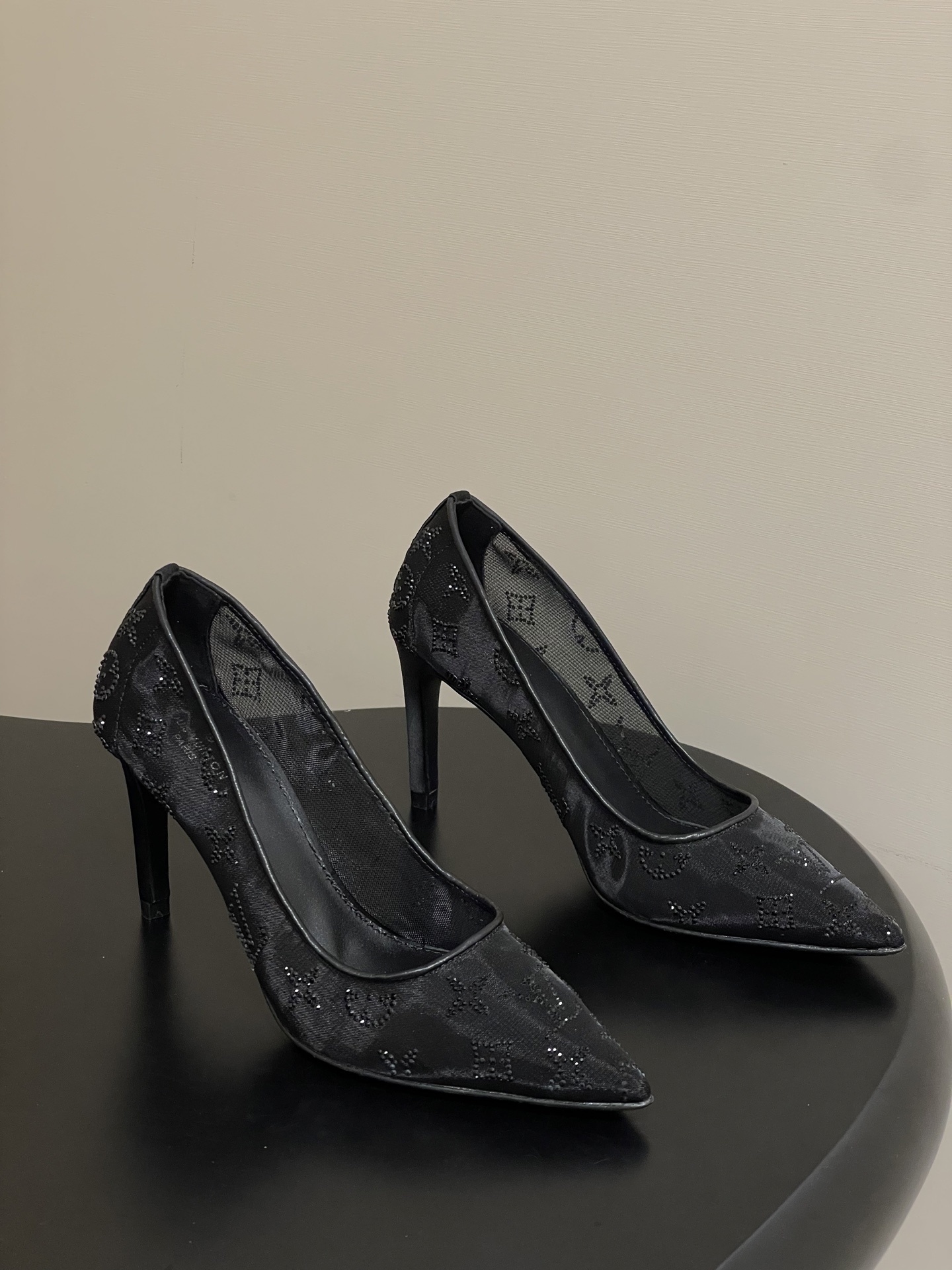Louis Vuitton Black Mesh Pump - Designer Heels
