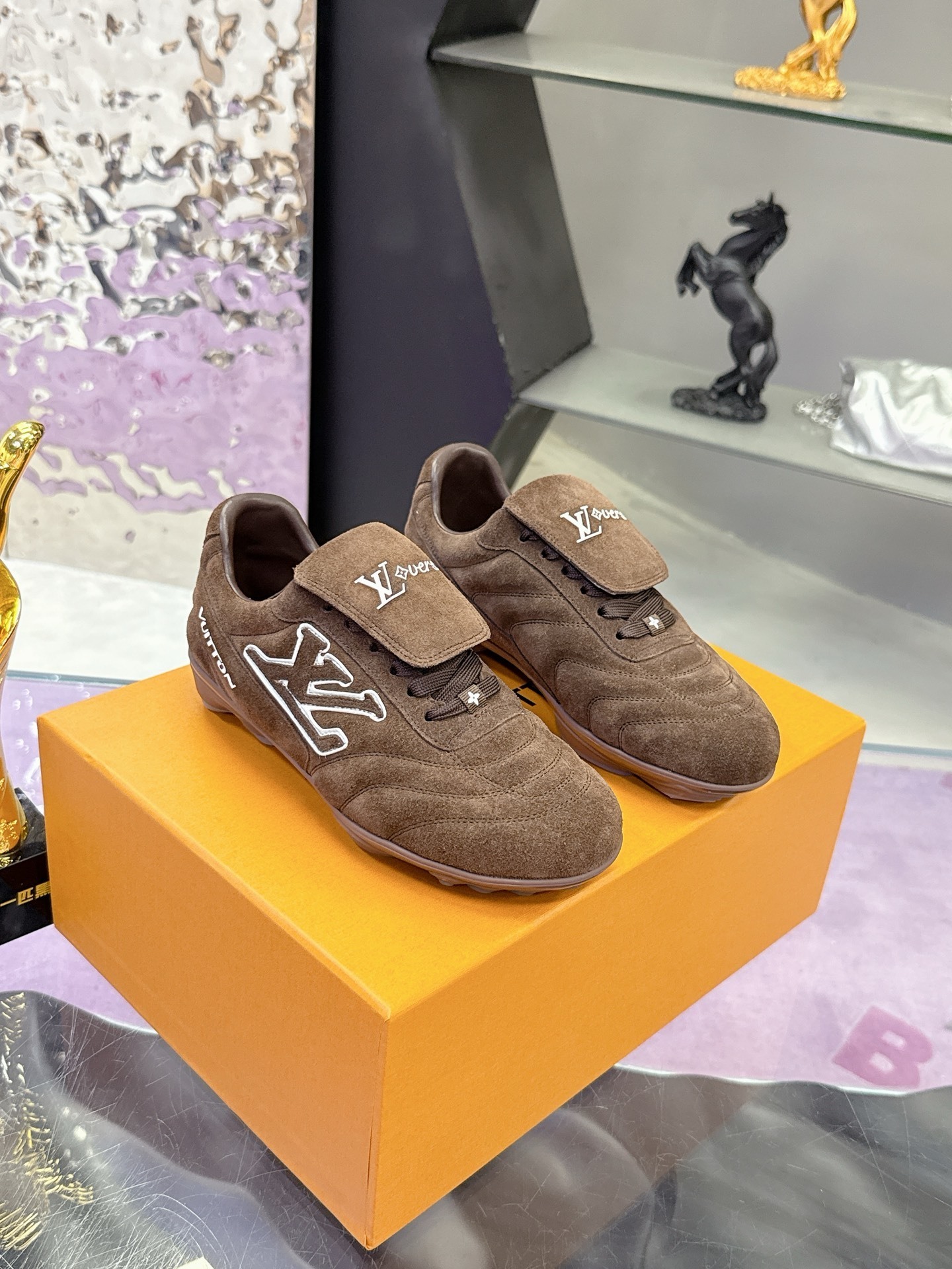 Louis Vuitton Brown Suede Men's Luxury Trainer Sneakers