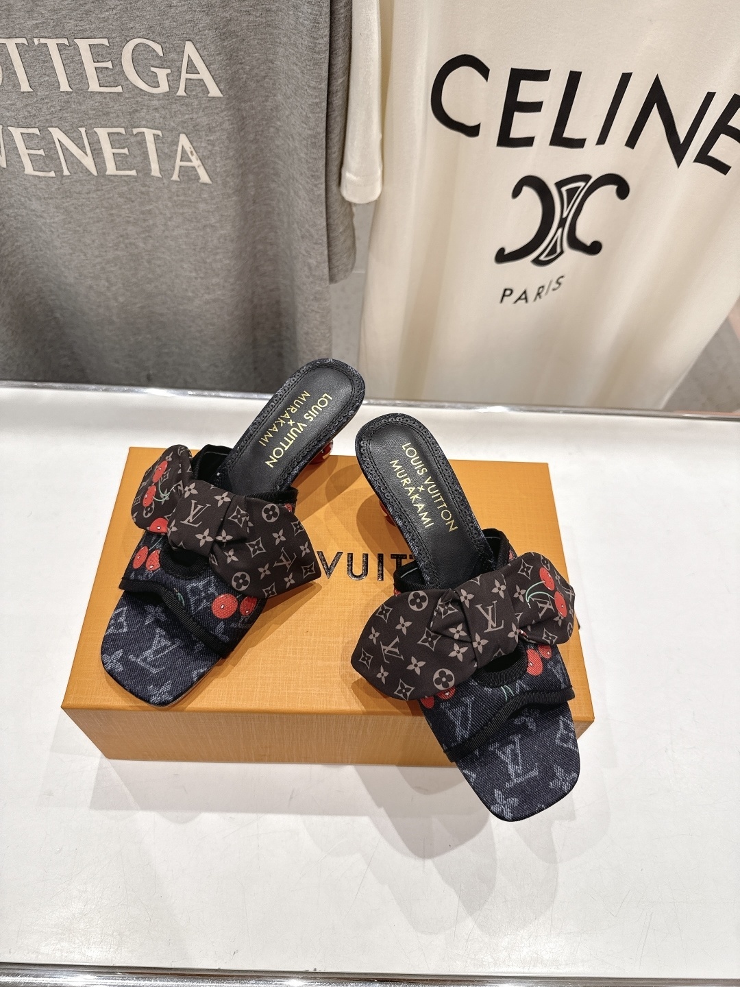 Louis Vuitton x Murakami Monogram Cerises Bow Slides