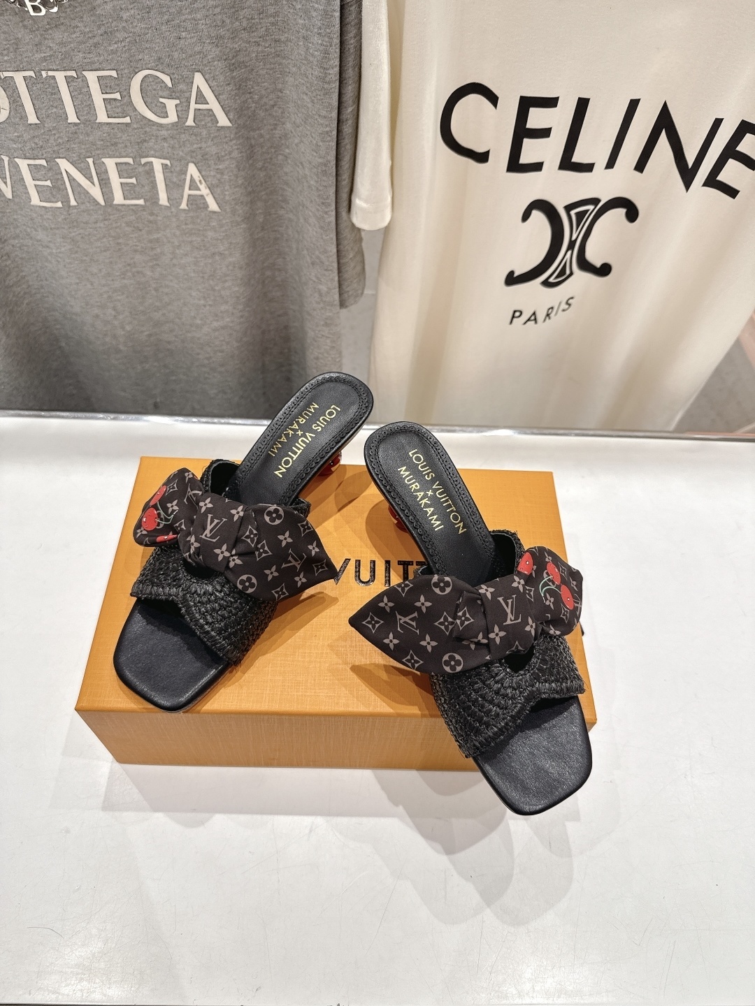 Louis Vuitton x Murakami Cherry Monogram Bow Woven Mules