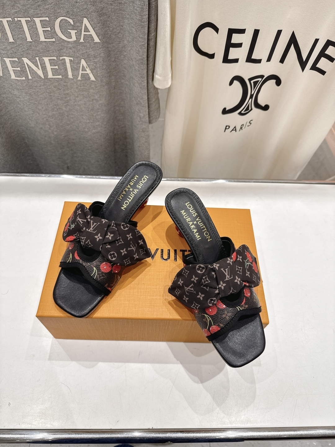 Louis Vuitton x Murakami Cerises Monogram Cherry Bow Mules