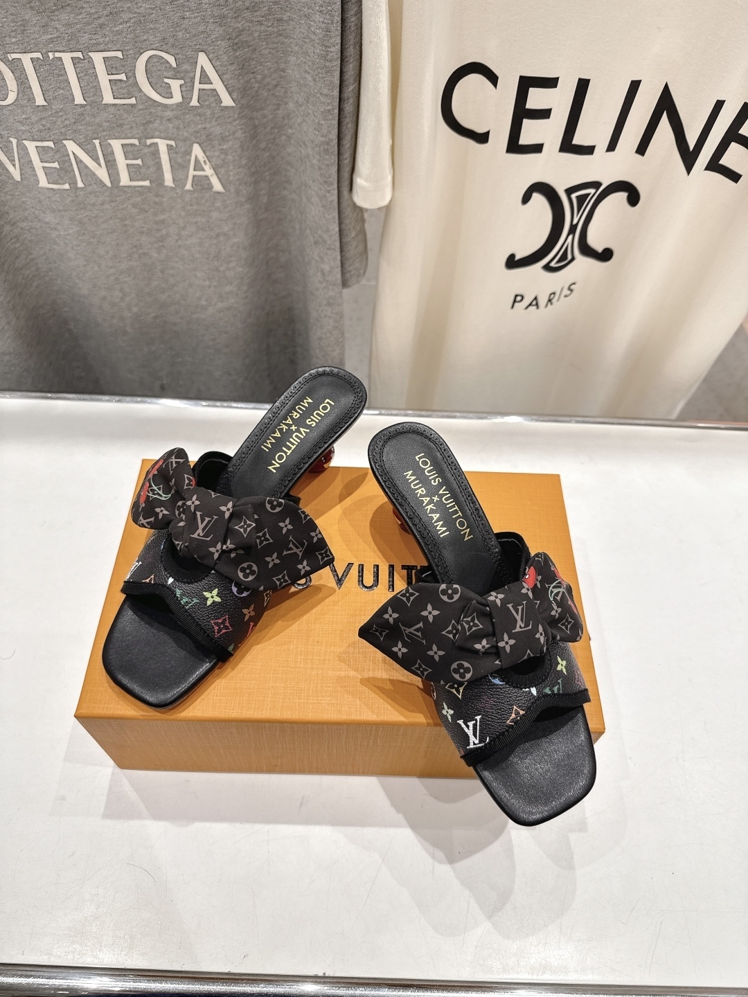 Louis Vuitton x Murakami Monogram Cherry Bow Heeled Sandals