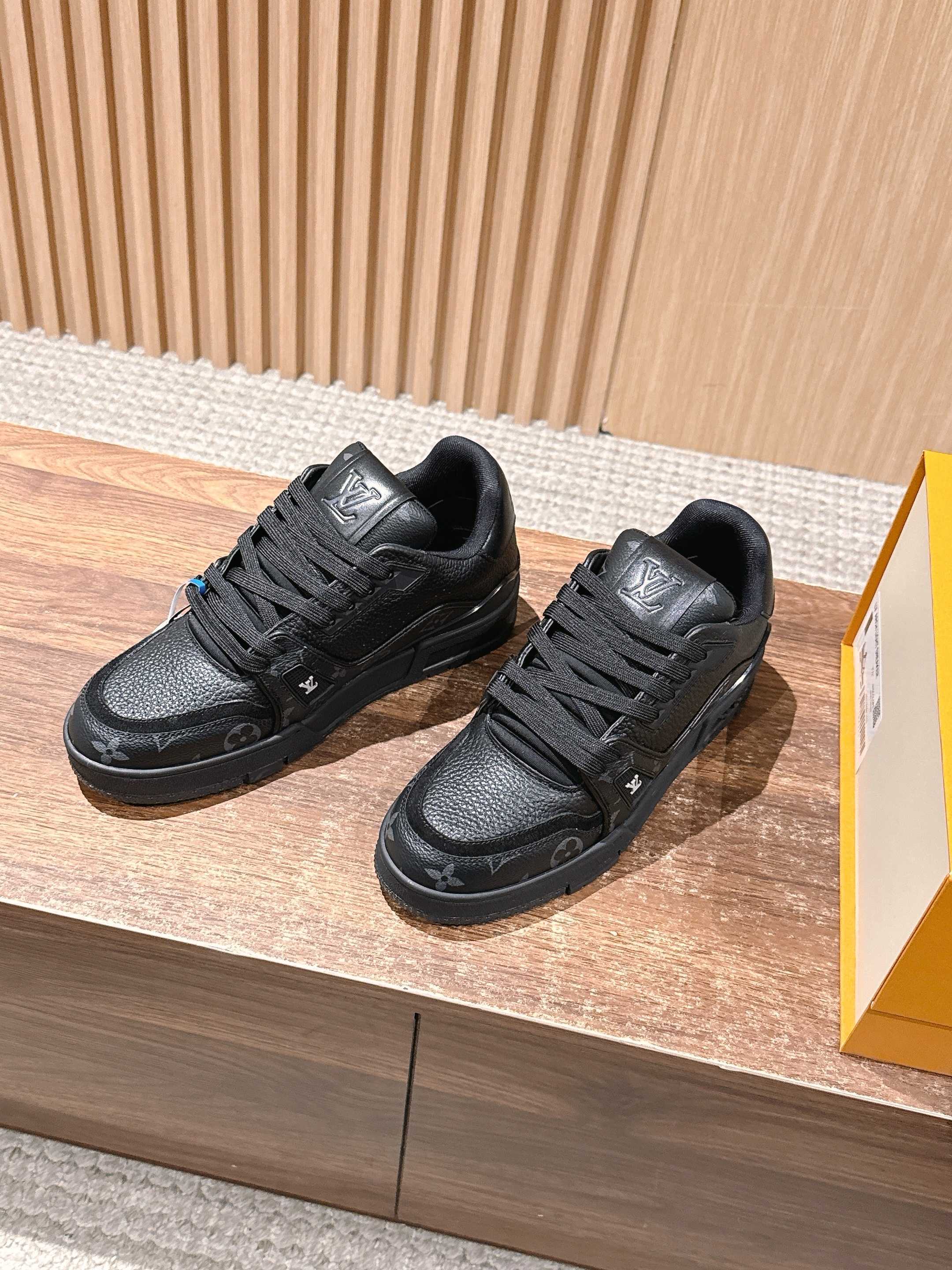 Louis Vuitton LV Skate Sneakers Black Monogram Leather