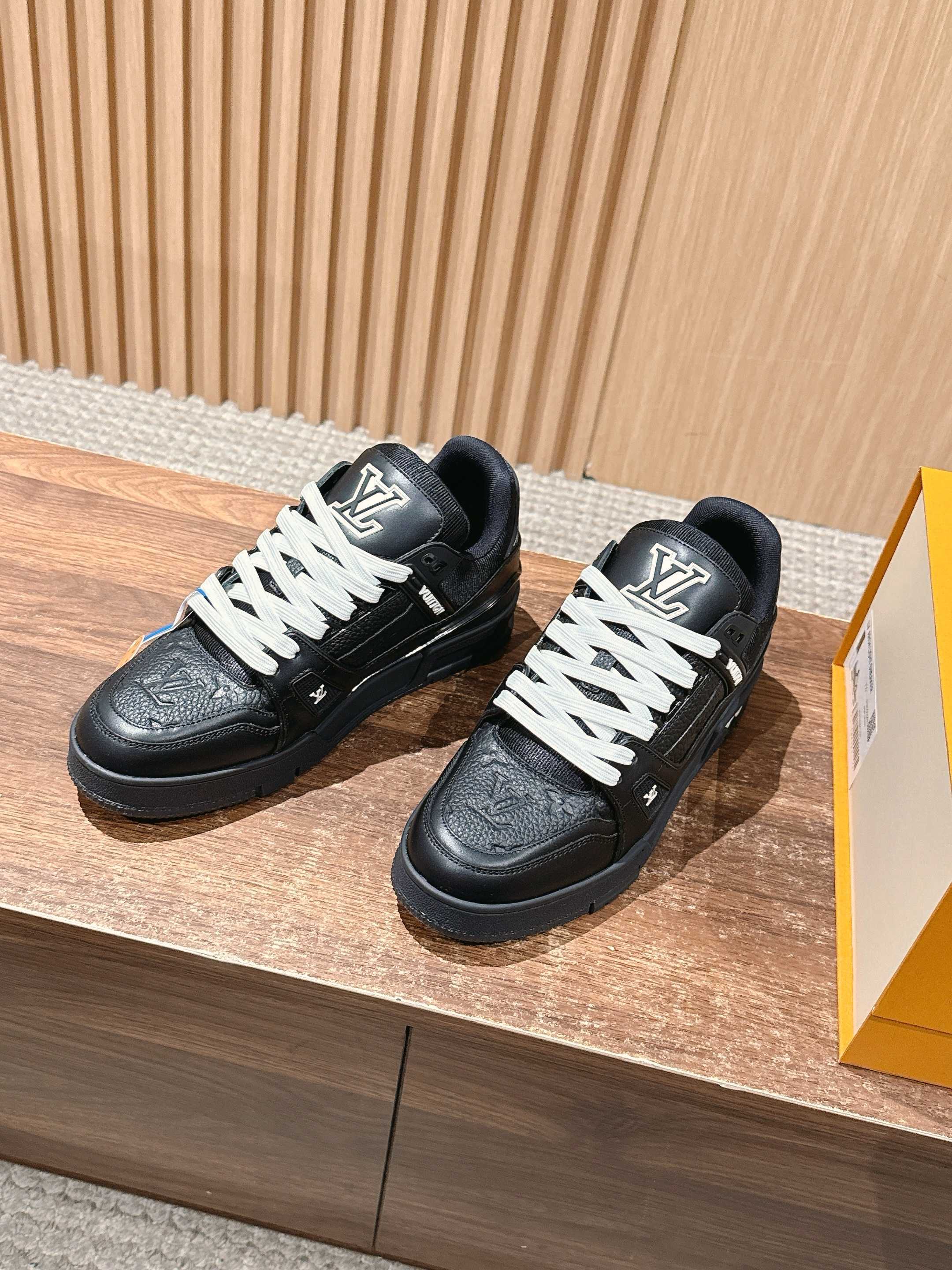 Louis Vuitton LV Trainer Sneakers - Black Monogram Leather