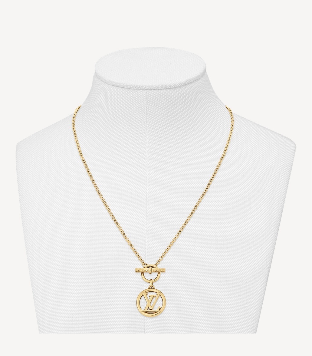 LV Golden Disc Necklace – Louis Vuitton Golden Disc Necklace – Elegant