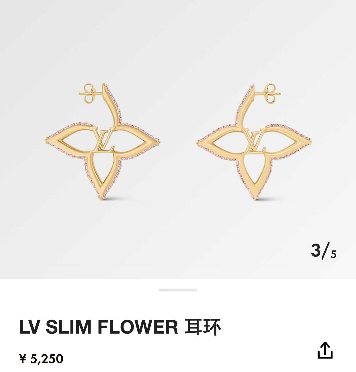 pink Louis Vuitton Gold Flower Stud Earrings – Louis Vuitton Gold