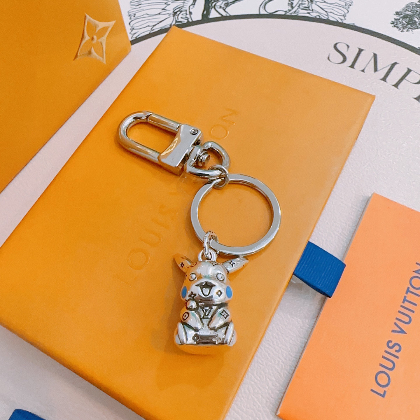 LV Silver Pikachu Keychain – Limited Edition Charm 2