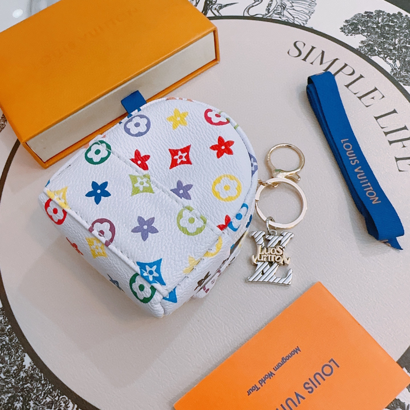 LV Multicolor Monogram Cube Keychain – Louis Vuitton Charm