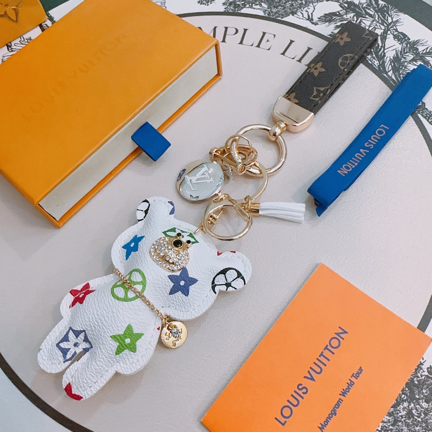 LV White Teddy Bear Keychain – Louis Vuitton Limited Edition