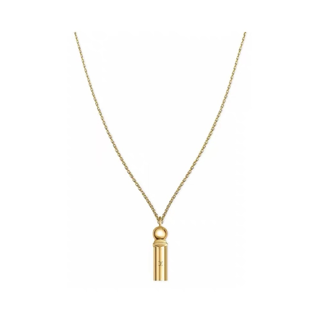 Louis Vuitton Gold LV Initial Pendant Necklace – Statement