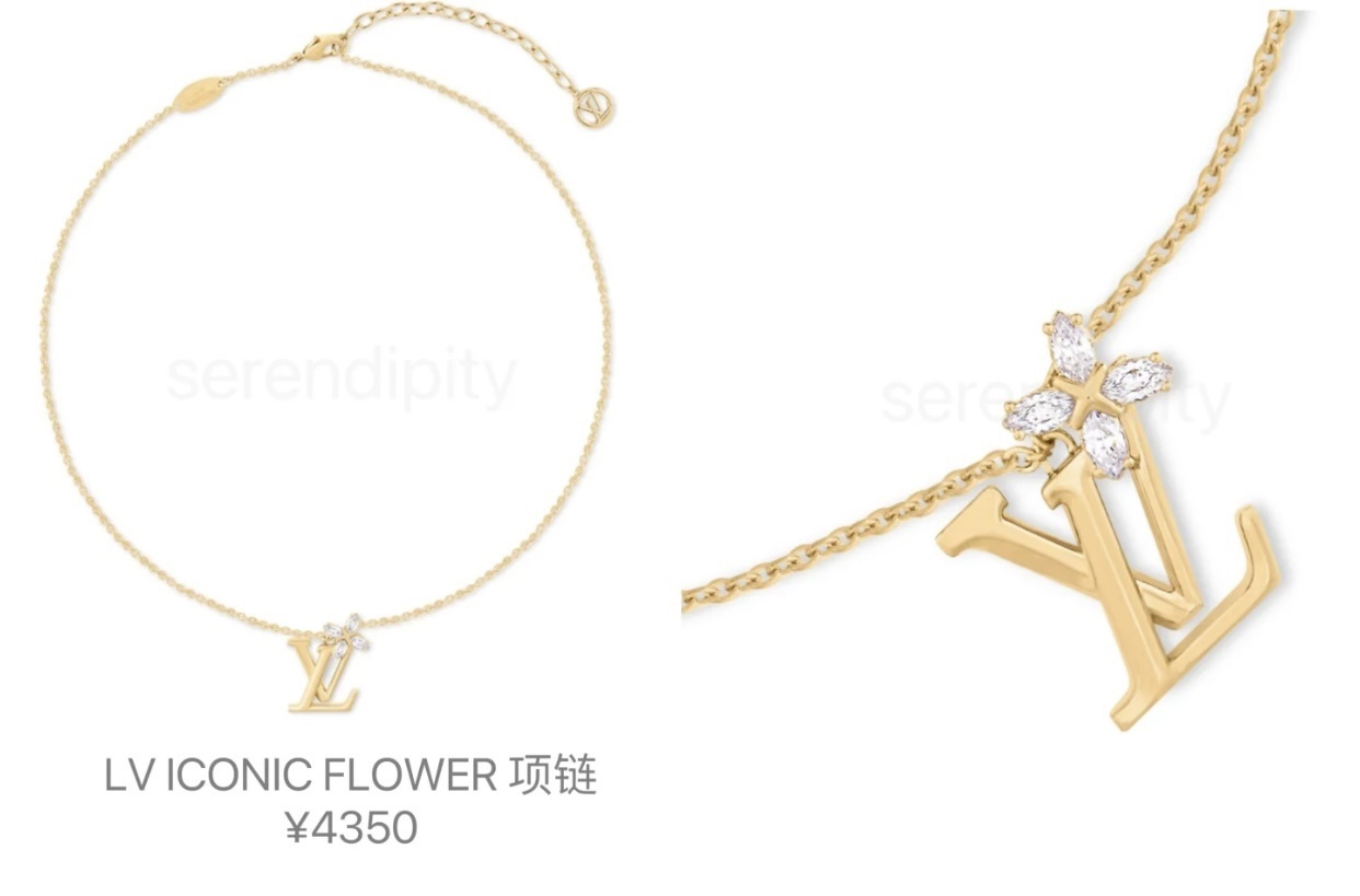 louis LV Gold Iconic Flower Necklace – LV Gold Iconic Flower Necklace