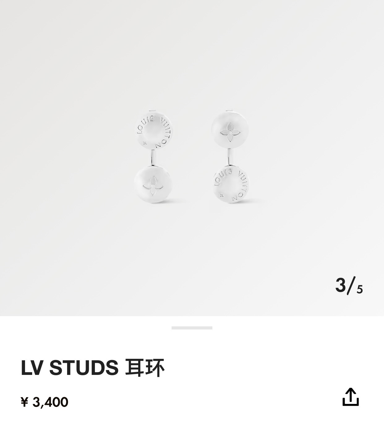 Louis Vuitton Silver Blossom Stud Earrings – Designer