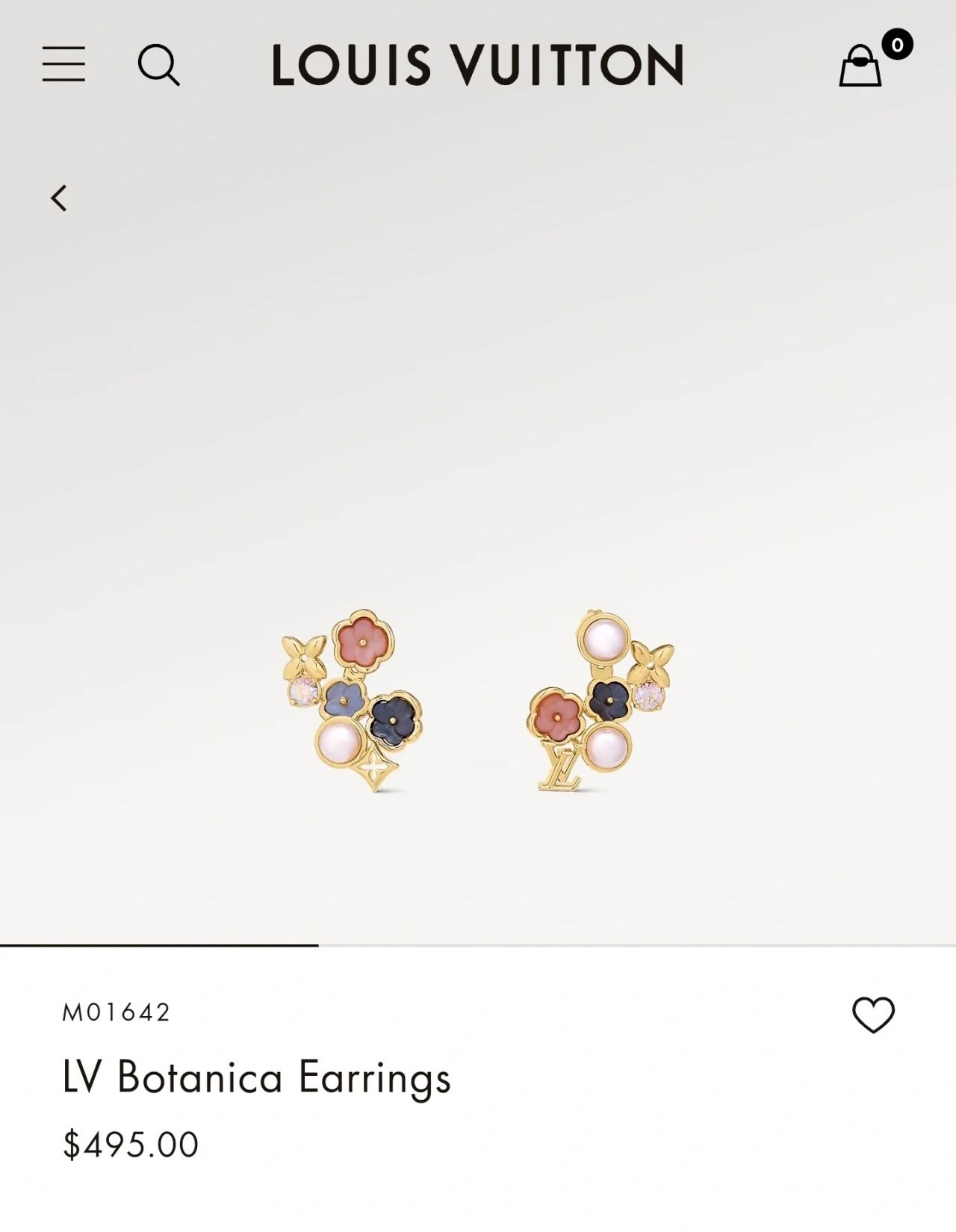 LV Botanica Gold Floral Earrings – Designer Statement