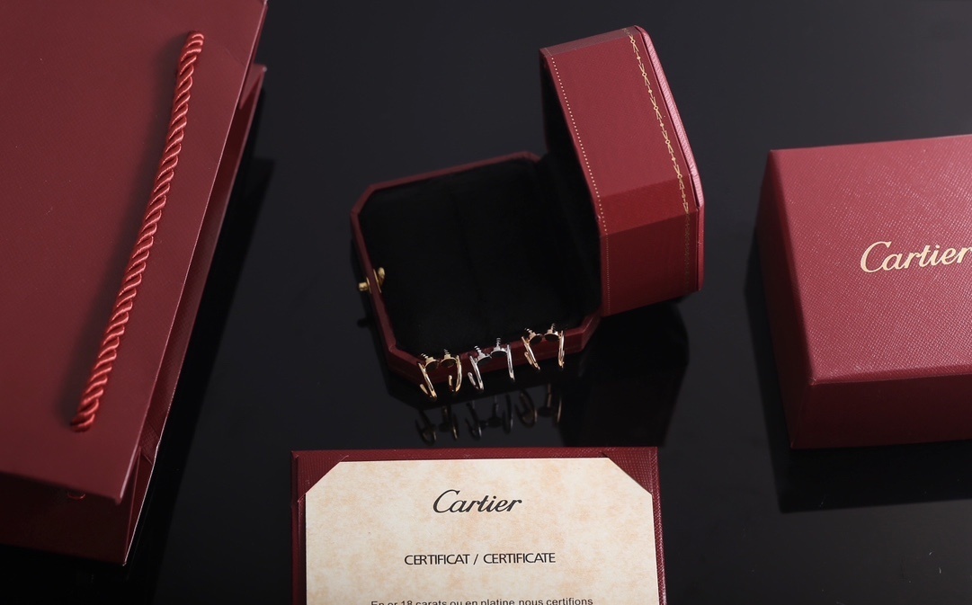 Cartier Love Nail Earrings Set – Gold, Silver, Rose Gold