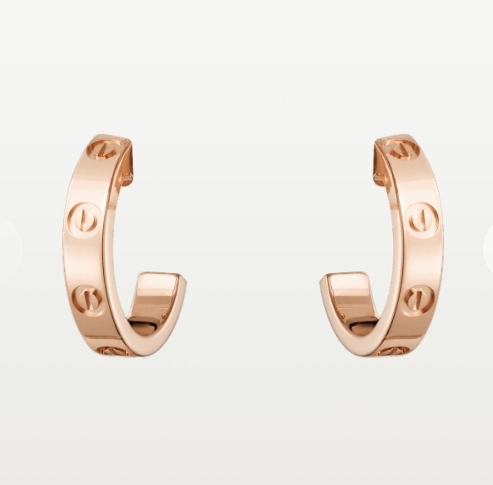 Cartier Rose Gold Hoop Earrings – Cartier Love Rose Gold Hoop Earrings