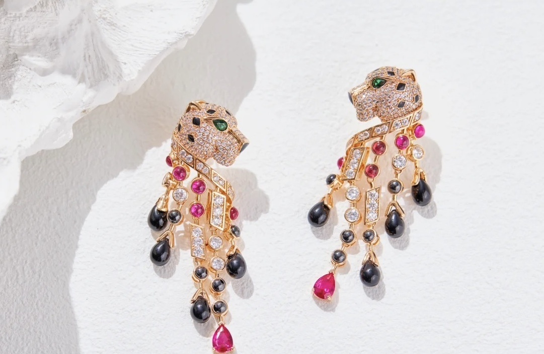 Cartier Panther Diamond Earrings – Cartier Panther Diamond Drop