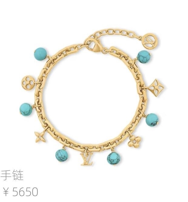 Luxury Charm Bracelet with Turquoise Accents