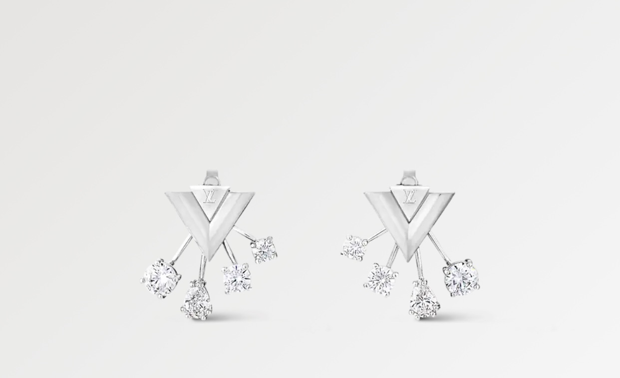 LV Volt Upside Down Earrings White Gold Diamond – Louis Vuitton
