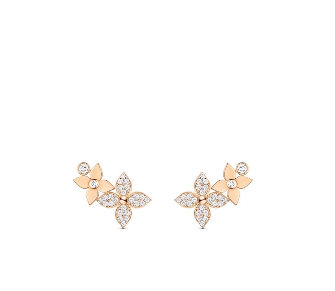 LV Rose Gold Diamond Earrings – LV Idylle Blossom Rose Gold Diamond