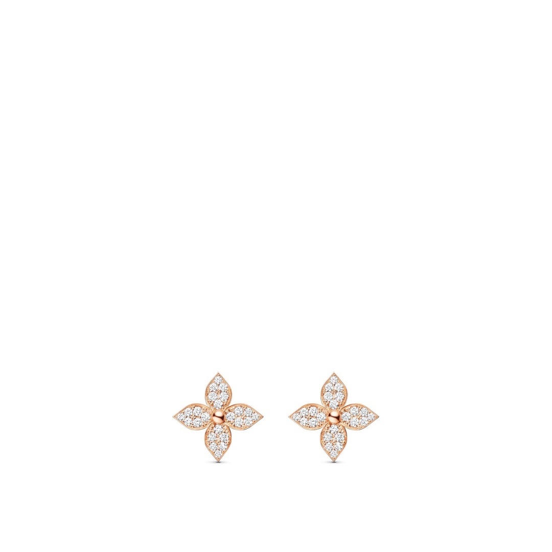 Louis Vuitton Rose Gold Diamond Earrings – Blooming