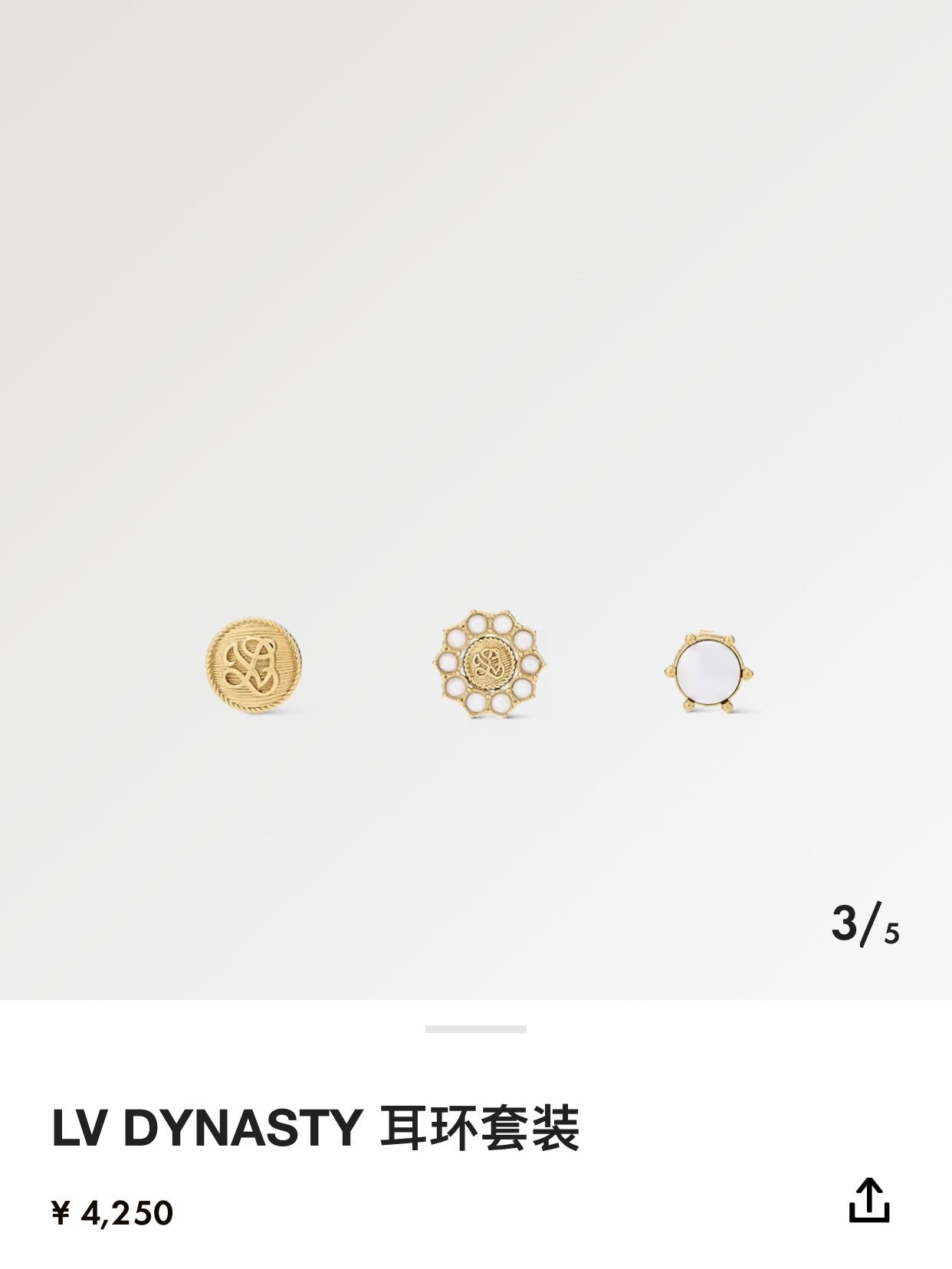 Louis Vuitton Gold Stud Earring – Louis Vuitton Dynasty Gold Stud