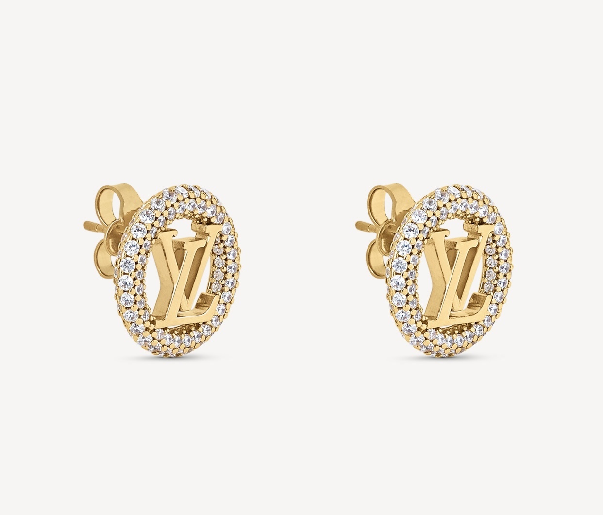 Louis Vuitton Diamond Pave Earrings – Louis Vuitton Gold Stud Earrings