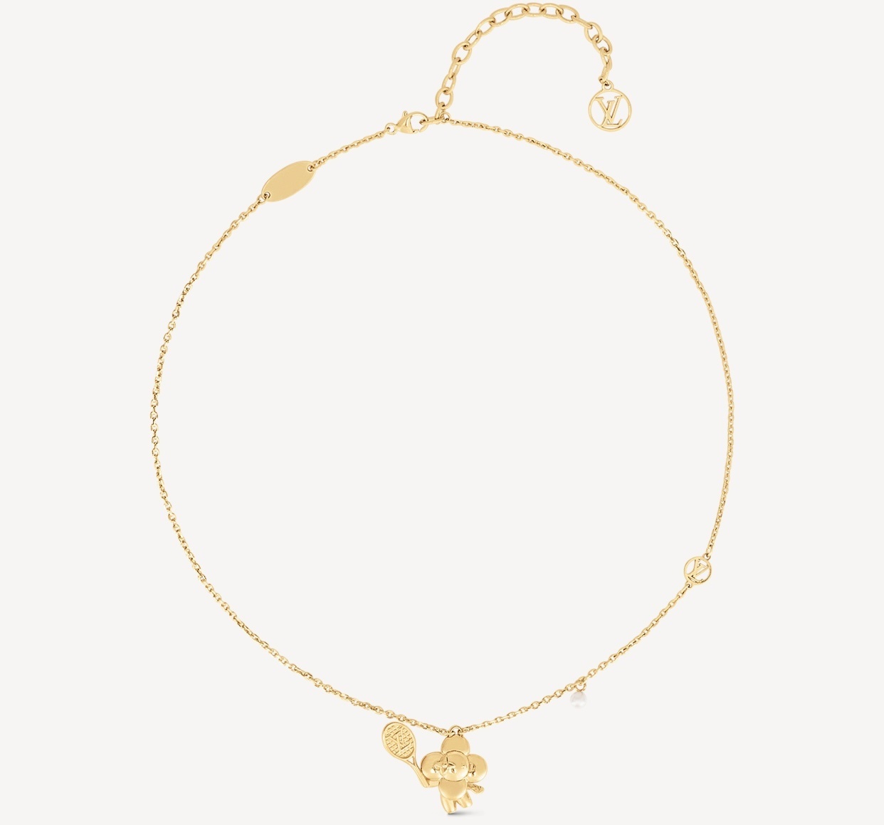 Louis Vuitton Vivienne Pendant Necklace – Gold Finish