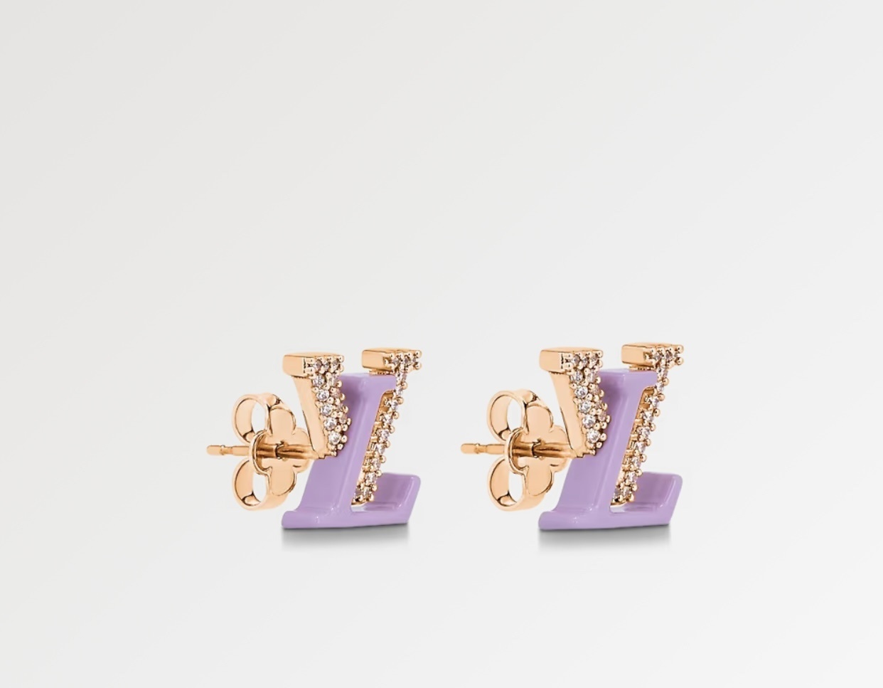 Louis Vuitton Lilac LV Earrings – Louis Vuitton Lilac LV Stud Earrings