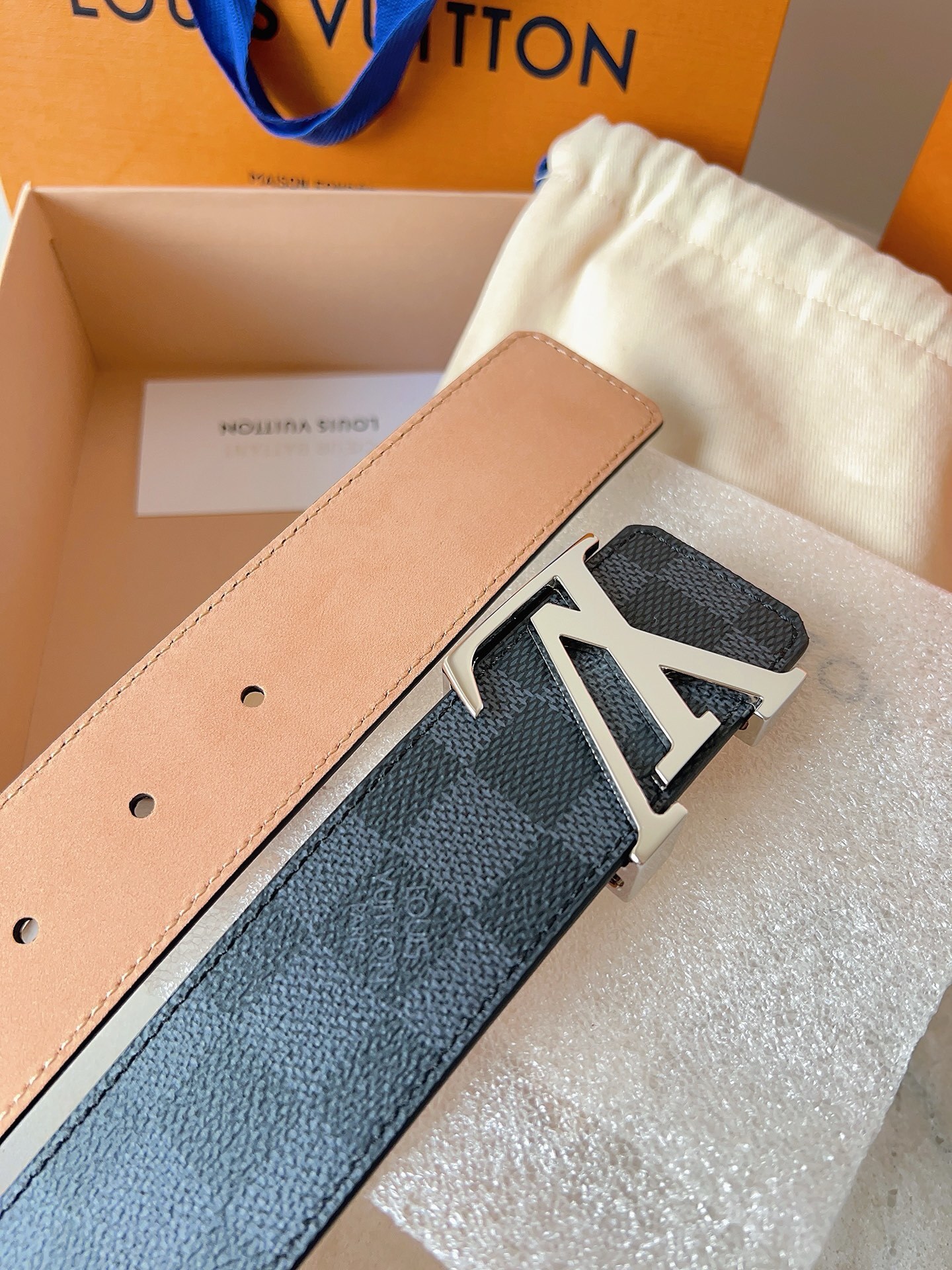 Louis Vuitton LV Initials 40mm Belt Damier Graphite Silver Buckle