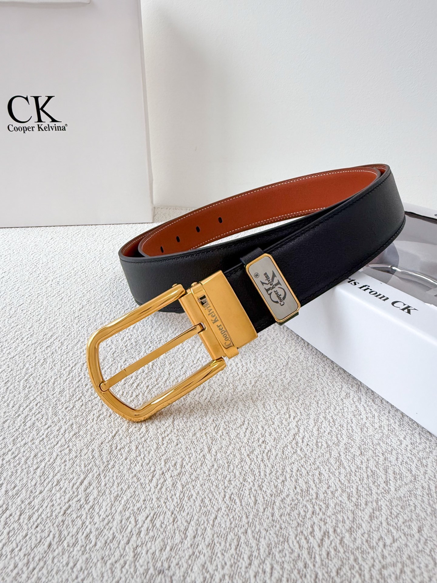 Cooper Kelvina Men's Reversible Leather Belt - Premium Quality