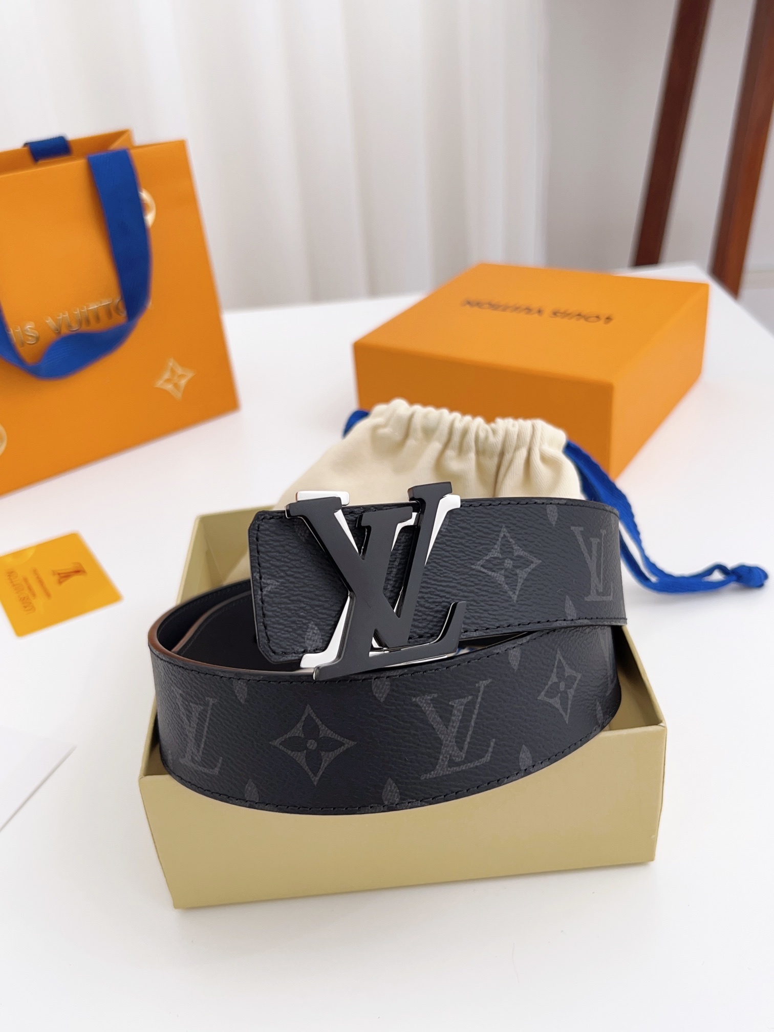 Louis Vuitton LV Initiales 40mm Belt - Monogram Eclipse Canvas