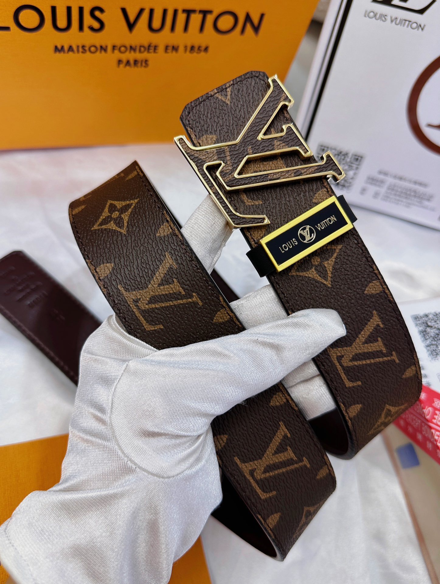 Louis Vuitton LV Initial Monogram Canvas Belt - Luxury Men's Belt